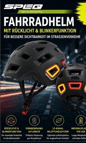 Fahrradhelm mit blinker licht - fahrradhelm,